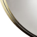 Yard Thin Round Deep Edge Circular Wall Mirror in Brass