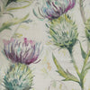 Floral Green Fabric - Thistle Glen Printed Oil Cloth Fabric Natural Voyage Maison