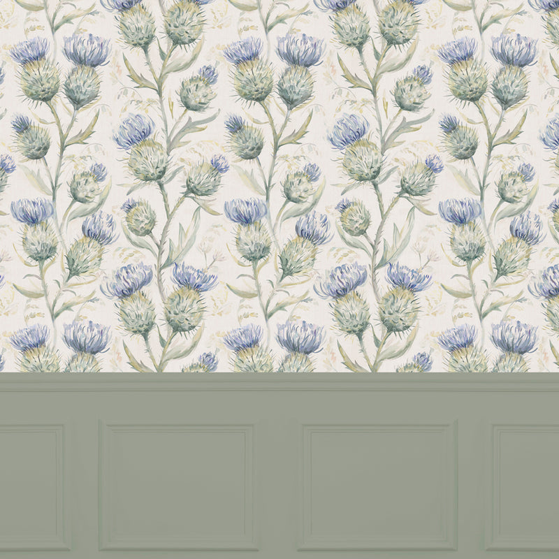 Voyage Maison Thistle Glen 1.4m Wide Width Wallpaper in Winter