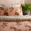 furn. Tibetan Tiger Tribal Duvet Cover Set in Coral