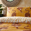 furn. Tibetan Tiger Tribal Duvet Cover Set in Mustard