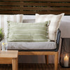 Striped Green Cushions - Tide Textured Stripe Cushion Cover Moss Yard