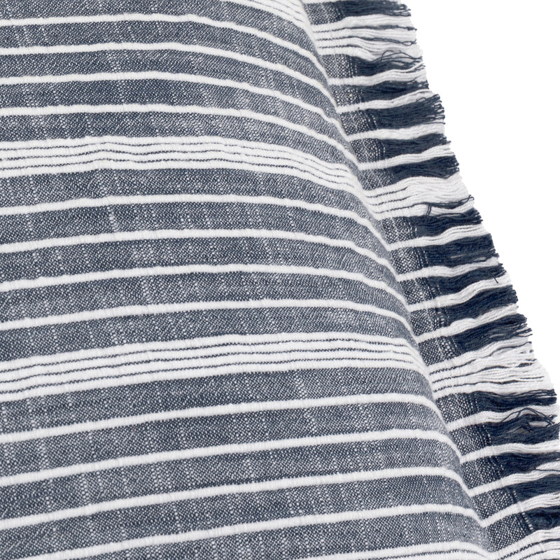 Striped Blue Cushions - Tide Textured Stripe Cushion Cover Navy Yard