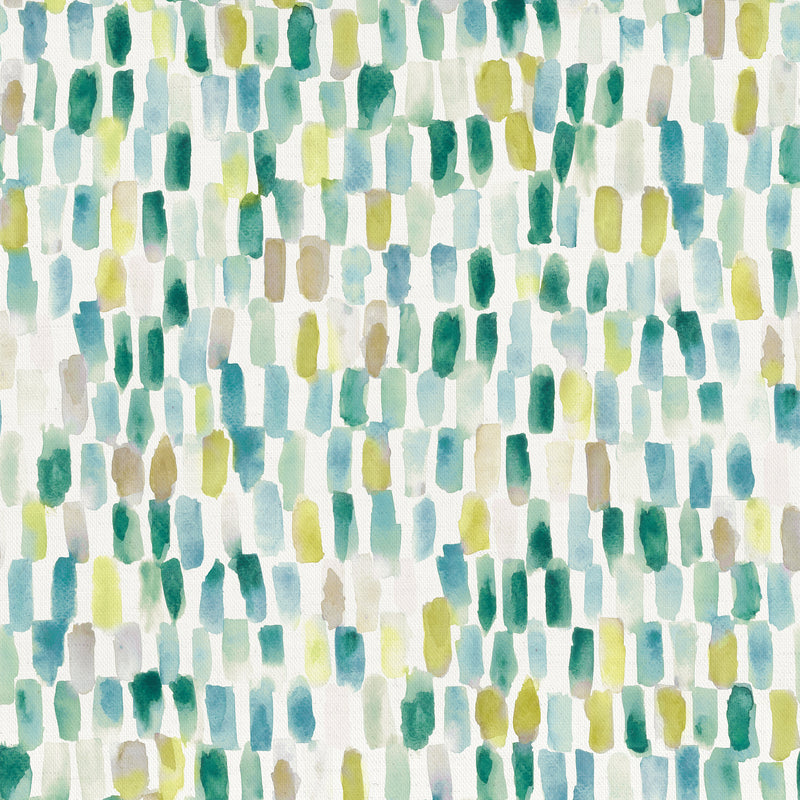 Abstract Green Fabric - Tide Printed Cotton Fabric (By The Metre) Kelpie Voyage Maison