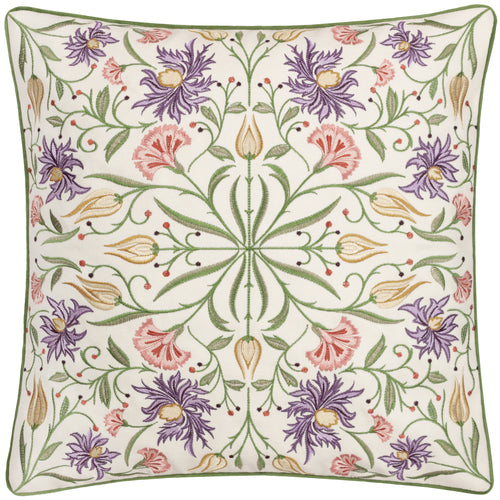 Floral Multi Cushions - Tilda Embroidered Floral Cushion Cover Multicolour Wylder Nature