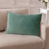 Plain Blue Cushions - Tilly Velvet Cushion Cover Duck Egg Blue/Pumice Wylder