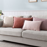 Plain Pink Cushions - Tilly Velvet Cushion Cover Heather/Smoke Wylder