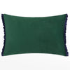 Plain Green Cushions - Tilly Velvet Cushion Cover Pine/Navy Wylder