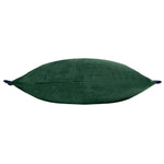 Plain Green Cushions - Tilly Velvet Reversible Cushion Cover Pine/Navy Wylder