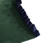 Plain Green Cushions - Tilly Velvet Reversible Cushion Cover Pine/Navy Wylder