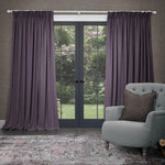 Plain Purple Fabric - Tivoli Plain Woven Fabric (By The Metre) Grape Voyage Maison