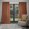 Plain Orange Fabric - Tivoli Plain Woven Fabric (By The Metre) Rust Voyage Maison