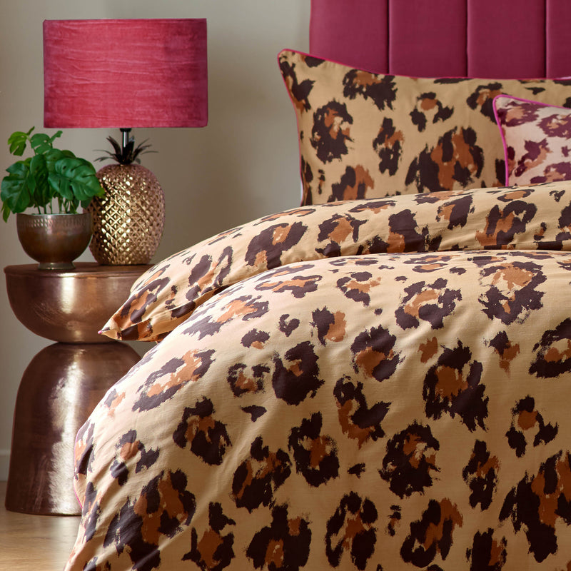 Animal Multi Bedding - True Leopard Printed Duvet Cover Set Multicolour furn.