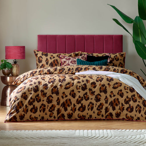 Animal Multi Bedding - True Leopard Printed Duvet Cover Set Multicolour furn.