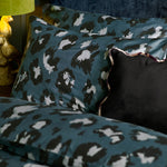 Animal Blue Bedding - True Leopard Printed Duvet Cover Set Slate furn.