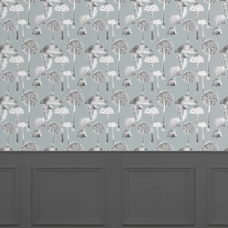 Voyage Maison Toadstools 1.4m Wide Width Wallpaper in Duck Egg