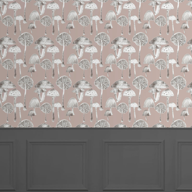 Voyage Maison Toadstools 1.4m Wide Width Wallpaper in Taupe