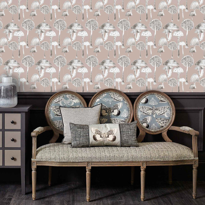 Voyage Maison Toadstools 1.4m Wide Width Wallpaper in Taupe