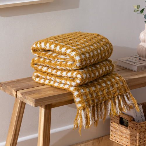 Plain Yellow Throws - Toasty  Throw Ochre furn.