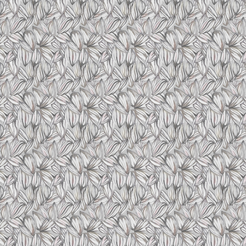 Floral Beige Fabric - Topia Printed Fabric (By The Metre) Bamboo Voyage Maison