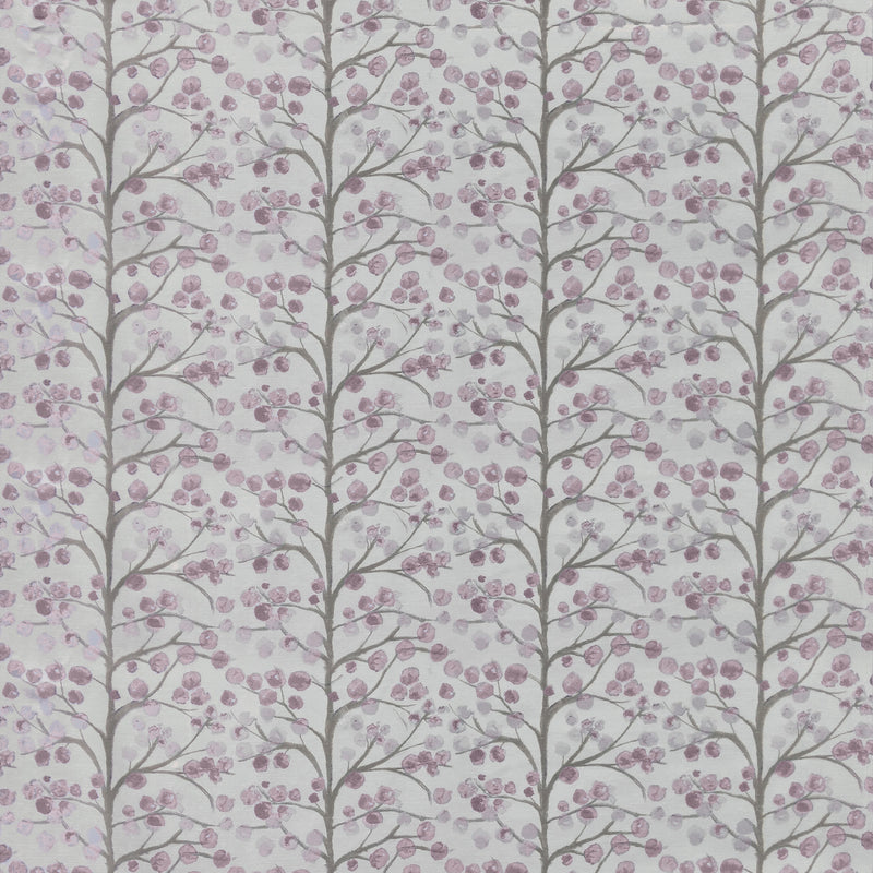 Abstract Purple Fabric - Topola Woven Jacquard Fabric (By The Metre) Damson Voyage Maison