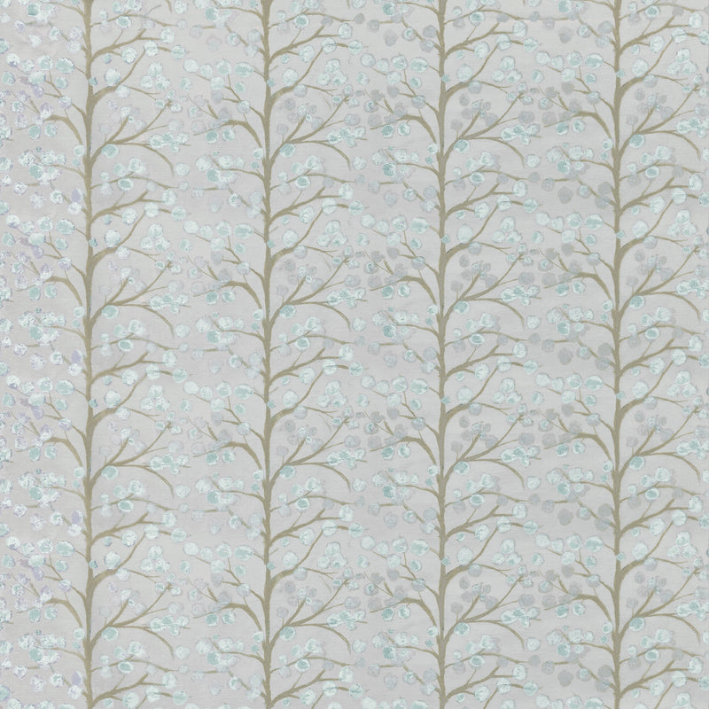 Abstract Blue Fabric - Topola Woven Jacquard Fabric (By The Metre) Duck Egg Voyage Maison