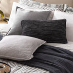 Plain Grey Cushions - Torresman Cotton Slub Cushion Cover Stone Yard