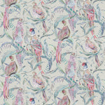 Animal Blue Fabric - Torrington Printed Cotton Fabric (By The Metre) Loganberry Parchment Voyage Maison