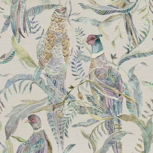 Animal Blue Fabric - Torrington Printed Cotton Fabric (By The Metre) Skylark Voyage Maison