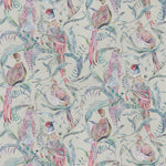 Animal Pink Fabric - Torrington Printed Velvet Fabric (By The Metre) Grape Voyage Maison