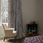 Animal Pink Fabric - Torrington Printed Velvet Fabric (By The Metre) Grape Voyage Maison