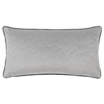 Paoletti Torto Rectangular Opulent Velvet Cushion Cover in Silver/Charcoal