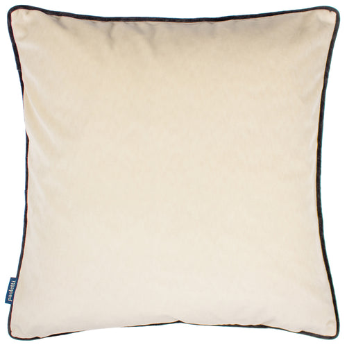 Paoletti Torto Opulent Velvet Cushion Cover in Ivory/Black