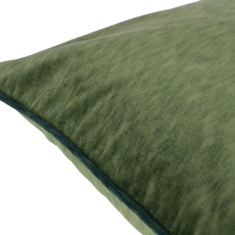 Paoletti Torto Opulent Velvet Cushion Cover in Moss/Emerald