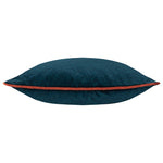 Paoletti Torto Opulent Velvet Cushion Cover in Teal/Brick