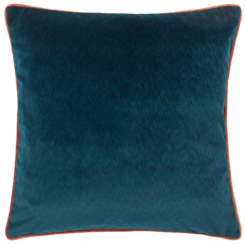 Paoletti Torto Opulent Velvet Cushion Cover in Teal/Brick