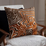 Abstract Orange Cushions - Tosca Tufted Cushion Cover Copper/Brown HÖEM