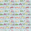 Abstract Blue Fabric - Traffic Jam Printed Cotton Fabric (By The Metre) Dusk Voyage Maison