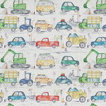 Abstract Multi Fabric - Traffic Jam Printed Cotton Fabric (By The Metre) Primary Voyage Maison