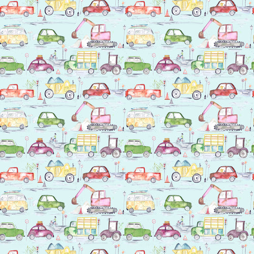 Voyage Maison Trafficjam 1.4m Wide Width Wallpaper in Dusk