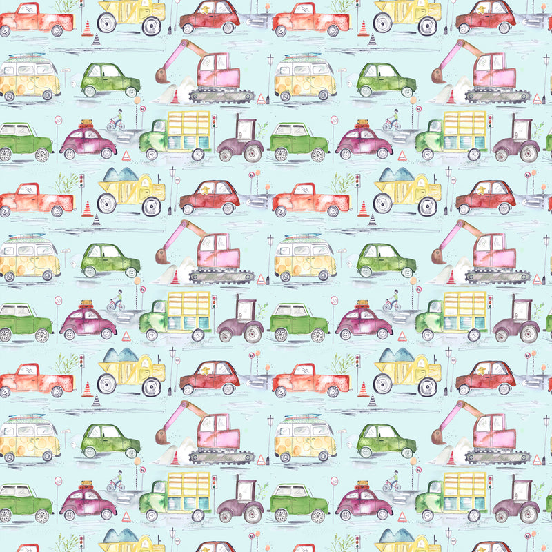 Voyage Maison Trafficjam 1.4m Wide Width Wallpaper in Dusk