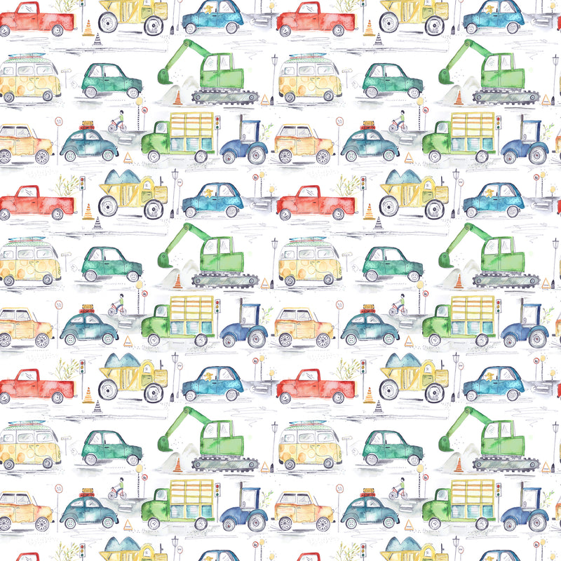 Trafficjam 1.4m Wide Width Wallpaper (By The Metre) Primary