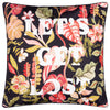 Floral Black Cushions - Tropical Bloom Lost Outdoor Cushion Cover Black Furn