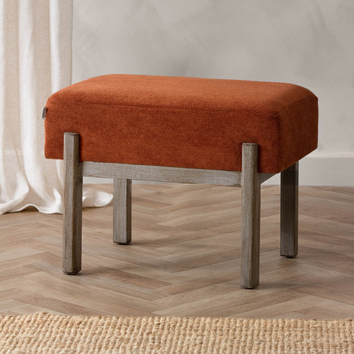 Plain Orange Furniture - Trenton Wooden Footstool Pecan Yard