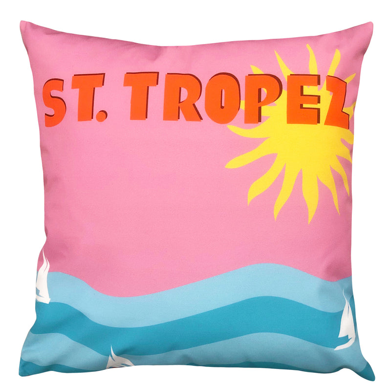 Evans Lichfield Tropez Outdoor Cushion Cover in Hot Pink