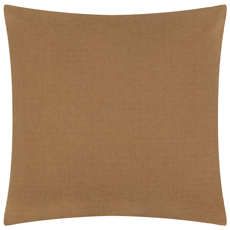 Geometric Beige Cushions - Tryfan Textured Cotton Cushion Cover Biscuit Yard