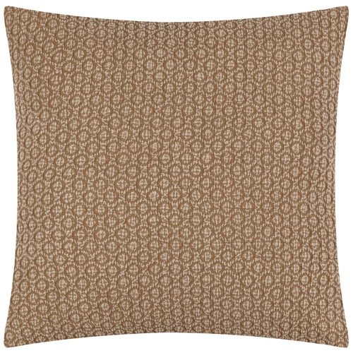 Geometric Beige Cushions - Tryfan Textured Cotton Cushion Cover Biscuit Yard