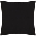 Geometric Black Cushions - Tryfan Textured Cotton Cushion Cover Black Yard