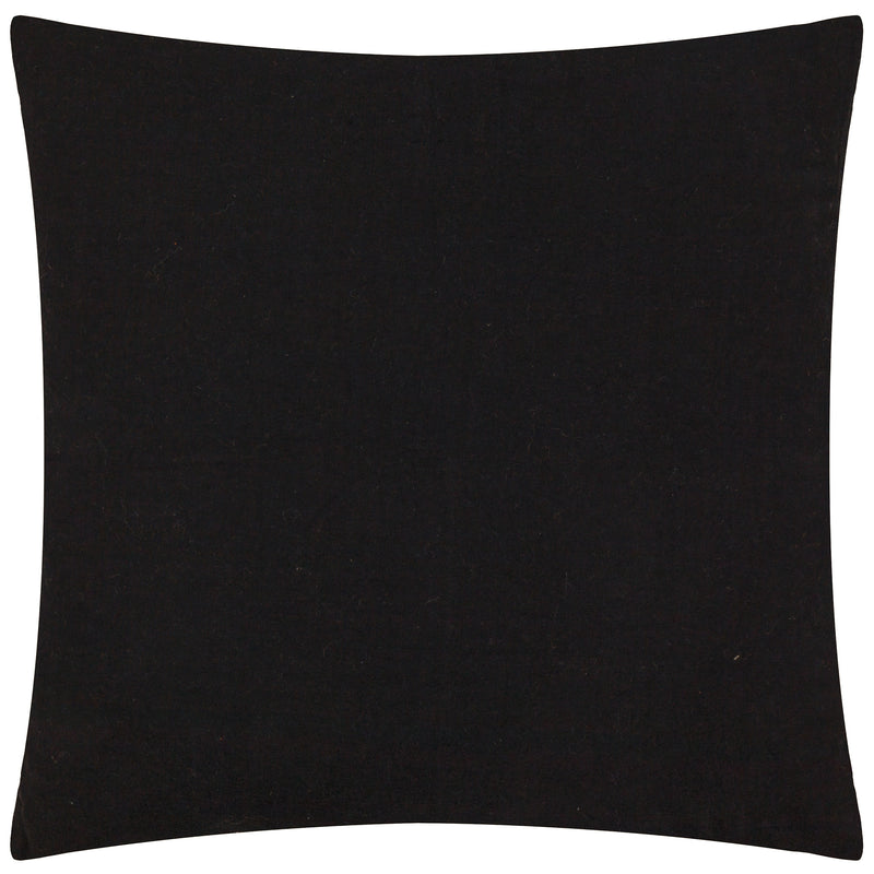 Geometric Black Cushions - Tryfan Textured Cotton Cushion Cover Black Yard