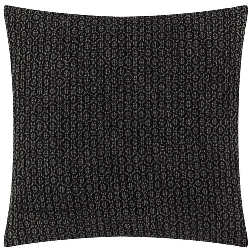 Geometric Black Cushions - Tryfan Textured Cotton Cushion Cover Black Yard